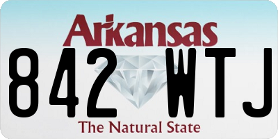 AR license plate 842WTJ