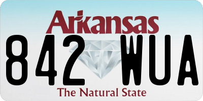 AR license plate 842WUA