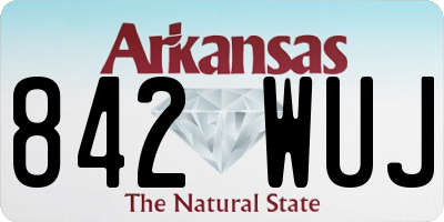 AR license plate 842WUJ