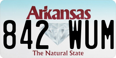 AR license plate 842WUM