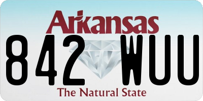 AR license plate 842WUU