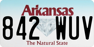 AR license plate 842WUV