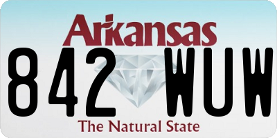 AR license plate 842WUW