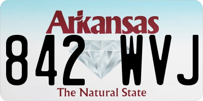 AR license plate 842WVJ