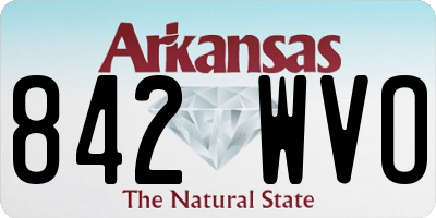 AR license plate 842WVO