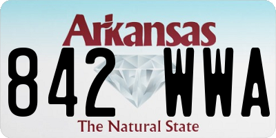 AR license plate 842WWA