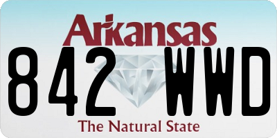 AR license plate 842WWD