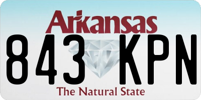 AR license plate 843KPN