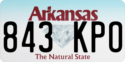 AR license plate 843KPO