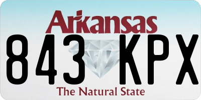 AR license plate 843KPX