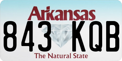 AR license plate 843KQB