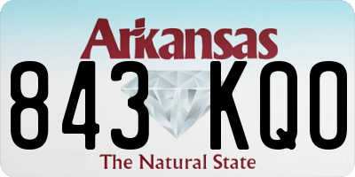 AR license plate 843KQO