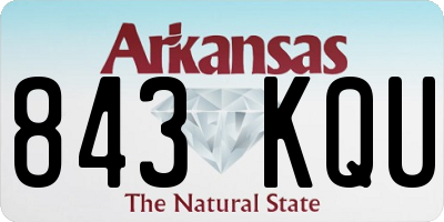 AR license plate 843KQU