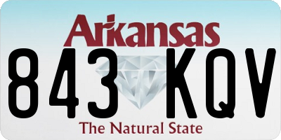 AR license plate 843KQV