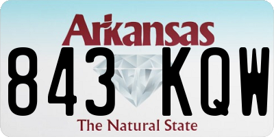 AR license plate 843KQW
