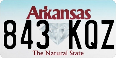 AR license plate 843KQZ
