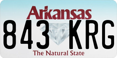 AR license plate 843KRG