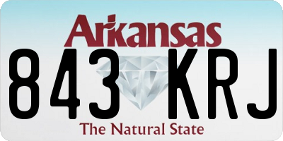 AR license plate 843KRJ