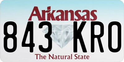 AR license plate 843KRO