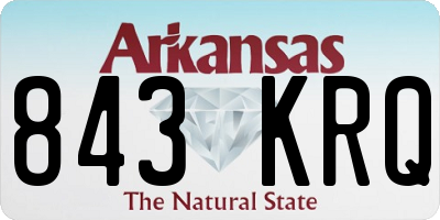 AR license plate 843KRQ