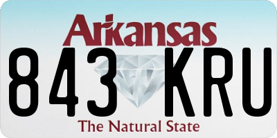 AR license plate 843KRU