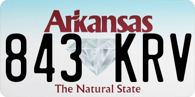 AR license plate 843KRV