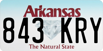 AR license plate 843KRY