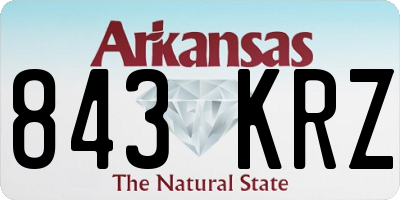 AR license plate 843KRZ