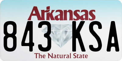 AR license plate 843KSA