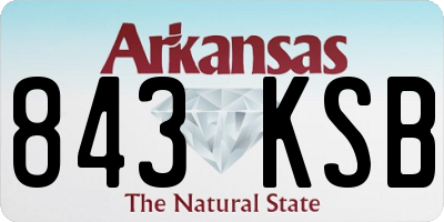 AR license plate 843KSB