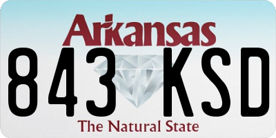 AR license plate 843KSD