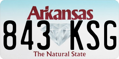AR license plate 843KSG
