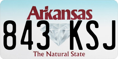 AR license plate 843KSJ