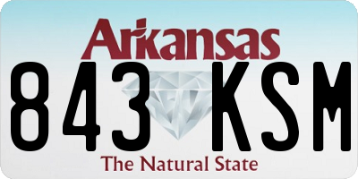 AR license plate 843KSM