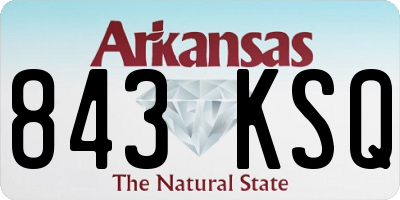 AR license plate 843KSQ
