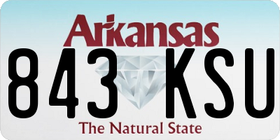 AR license plate 843KSU
