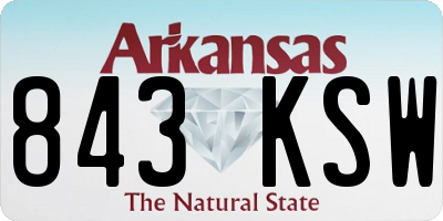 AR license plate 843KSW