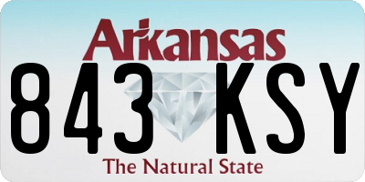 AR license plate 843KSY