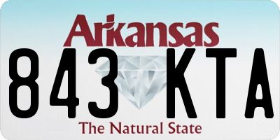 AR license plate 843KTA