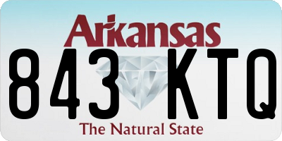 AR license plate 843KTQ