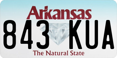 AR license plate 843KUA