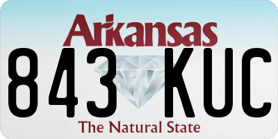 AR license plate 843KUC