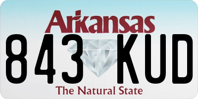 AR license plate 843KUD