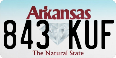 AR license plate 843KUF