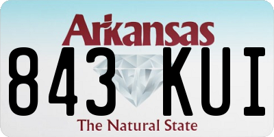 AR license plate 843KUI