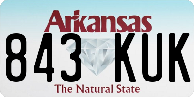 AR license plate 843KUK