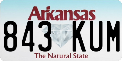AR license plate 843KUM