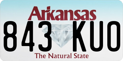 AR license plate 843KUO