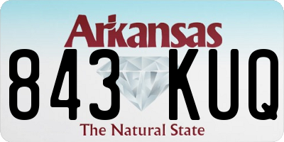 AR license plate 843KUQ