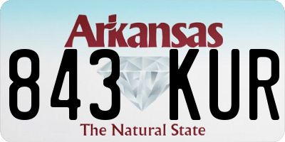 AR license plate 843KUR